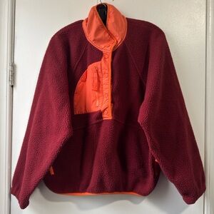 FP Movement by Free People Red and Orange Teddy Jacket